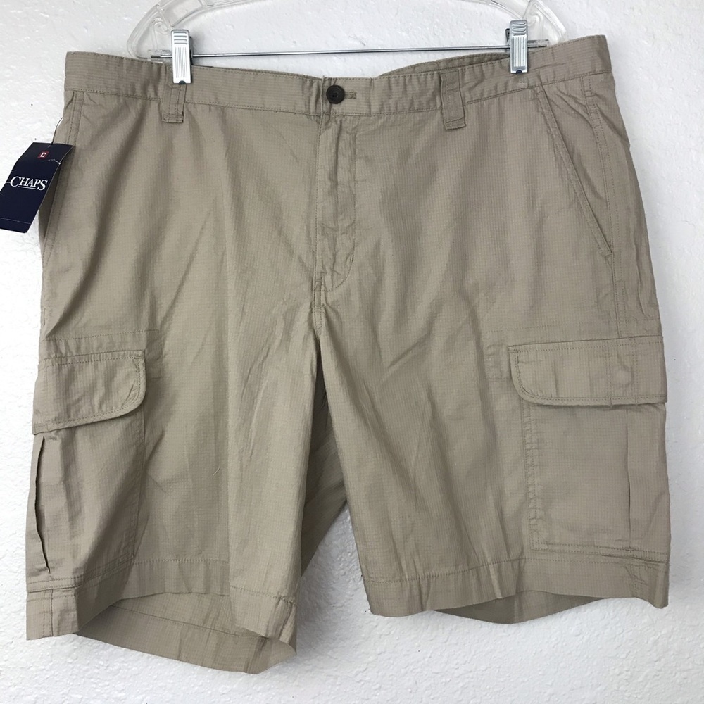 CHAPS khaki cargo bermudas mens waist 42 new